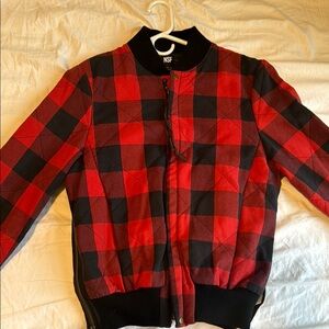 NSF Red and Black Plaid Jacket